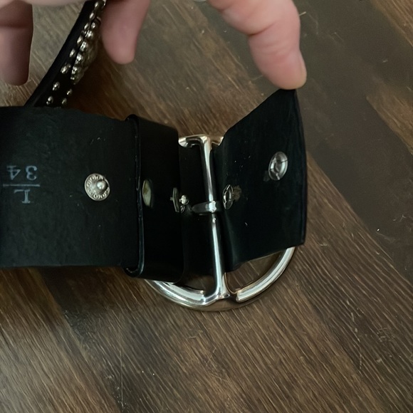 Brighton Black Leather with Silver Floral Studs. - Picture 10 of 11